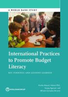 International Practices to Promote Budget Literacy : Key Findings and Lessons Learned.