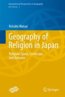 Geography of religion in Japan religious space, landscape, and behavior /