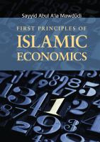 First principles of Islamic economics /