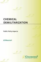 Chemical demilitarization public policy aspects /