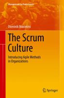 The Scrum Culture Introducing Agile Methods in Organizations /