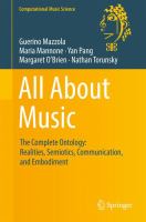 All About Music The Complete Ontology: Realities, Semiotics, Communication, and Embodiment /