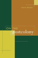 On the postcolony /