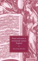 Poetry and music in seventeenth-century England /