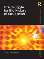 The struggle for the history of education