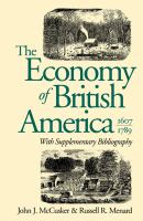 The economy of British America, 1607-1789 /