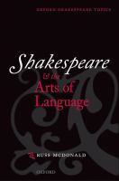 Shakespeare and the Arts of Language.