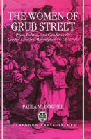 The women of Grub Street : press, politics, and gender in the London literary marketplace, 1678-1730 /