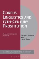 Corpus linguistics and 17th-century prostitution computational linguistics and history /