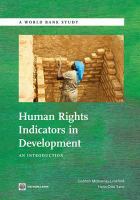 Human rights indicators in development an introduction /