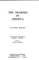 The Negroes in America /