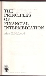 The principles of financial intermediation /