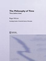 The Philosophy of Time : Time Before Times.