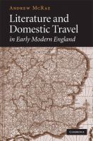 Literature and domestic travel in early modern England /