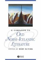 A Companion to Old Norse-Icelandic Literature and Culture.