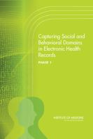 Capturing Social and Behavioral Domains in Electronic Health Records : Phase 1.