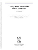 Leading Health Indicators for Healthy People 2010 : First Interim Report.