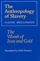 The anthropology of slavery : the womb of iron and gold /