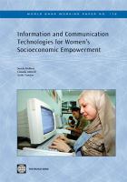 Information and Communication Technologies for Women's Socio-Economic Empowerment.