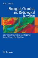 Biological, Chemical, and Radiological Terrorism Emergency Preparedness and Response for the Primary Care Physician /