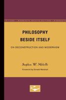 Philosophy beside itself : on deconstruction and modernism /