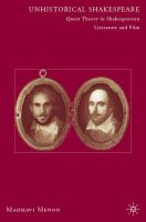 Unhistorical Shakespeare : queer theory in Shakespearean literature and film /