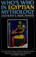 Who's who in Egyptian mythology /