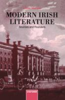 Modern Irish literature : sources and founders /