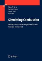 Simulating Combustion Simulation of combustion and pollutant formation for engine-development /
