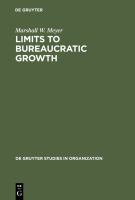 Limits to Bureaucratic Growth.