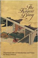 The Kagerō diary : a woman's autobiographical text from tenth-century Japan /