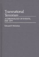 Transnational terrorism : a chronology of events, 1968-1979 /