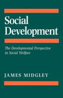 Social development the developmental perspective in social welfare /