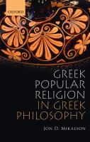 Greek popular religion in Greek philosophy /