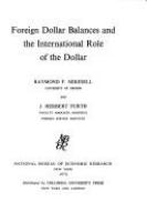 Foreign dollar balances and the international role of the dollar /