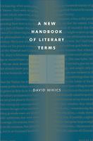 A new handbook of literary terms