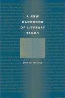 A New Handbook of Literary Terms.