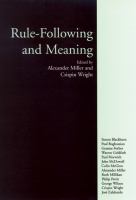 Rule-Following and Meaning.
