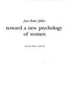 Toward a new psychology of women /