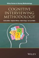 Cognitive Interviewing Methodology : A Sociological Approach for Survey Question Evaluation.