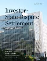 Investor-State dispute settlement a reality check /