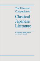 The Princeton companion to classical Japanese literature /