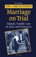 Marriage on trial a study of Islamic family law : Iran and Morocco compared /