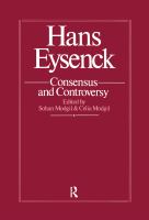 Hans Eysenck : Consensus And Controversy.