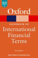 Handbook of international financial terms