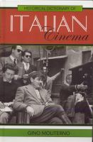 Historical dictionary of Italian cinema /