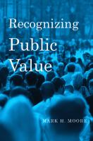 Recognizing public value