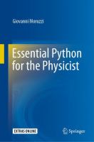 Essential Python for the Physicist