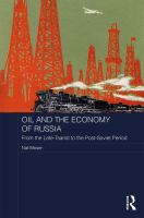 Oil and the Economy of Russia : From the Late-Tsarist to the Post-Soviet Period.