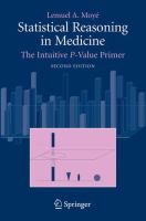 Statistical reasoning in medicine the intuitive p-value primer /